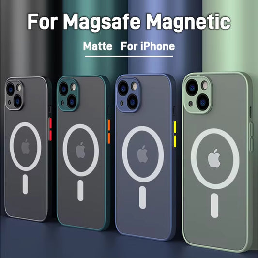Matte Magnetic Wireless Charging iPhone Case